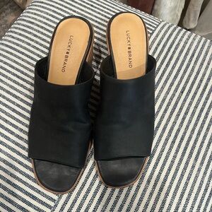 Lucky Brand Black Mules
